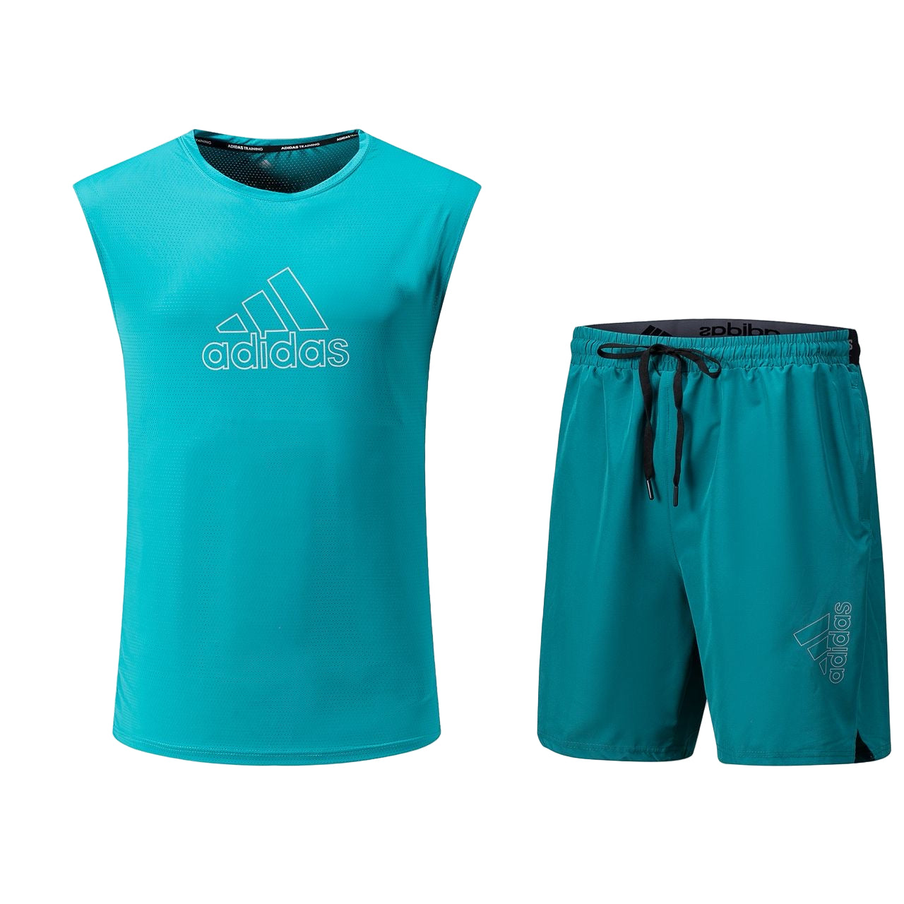 Ensemble de sport Débardeur avec short Adidas (turquoise) MSEDSA04
