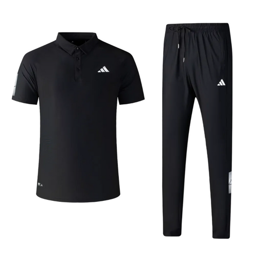 Ensemble col roulé Adidas avec pantalon jogging (Noir) ECPAMS03