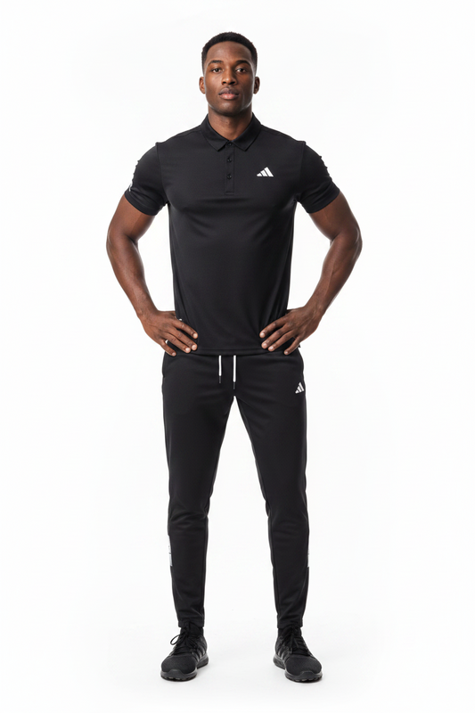 Ensemble col roulé Adidas avec pantalon jogging (Noir) ECPAMS03