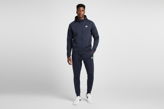 Ensemble survêtement Nike Marine avec capuche (coton) ECMSN03