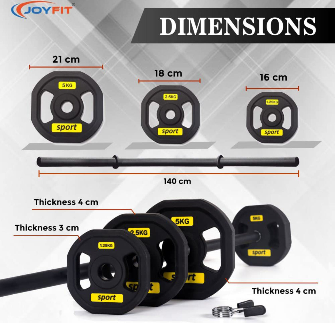 Ensemble d'haltères empilables (jusqu'à 20 kg)