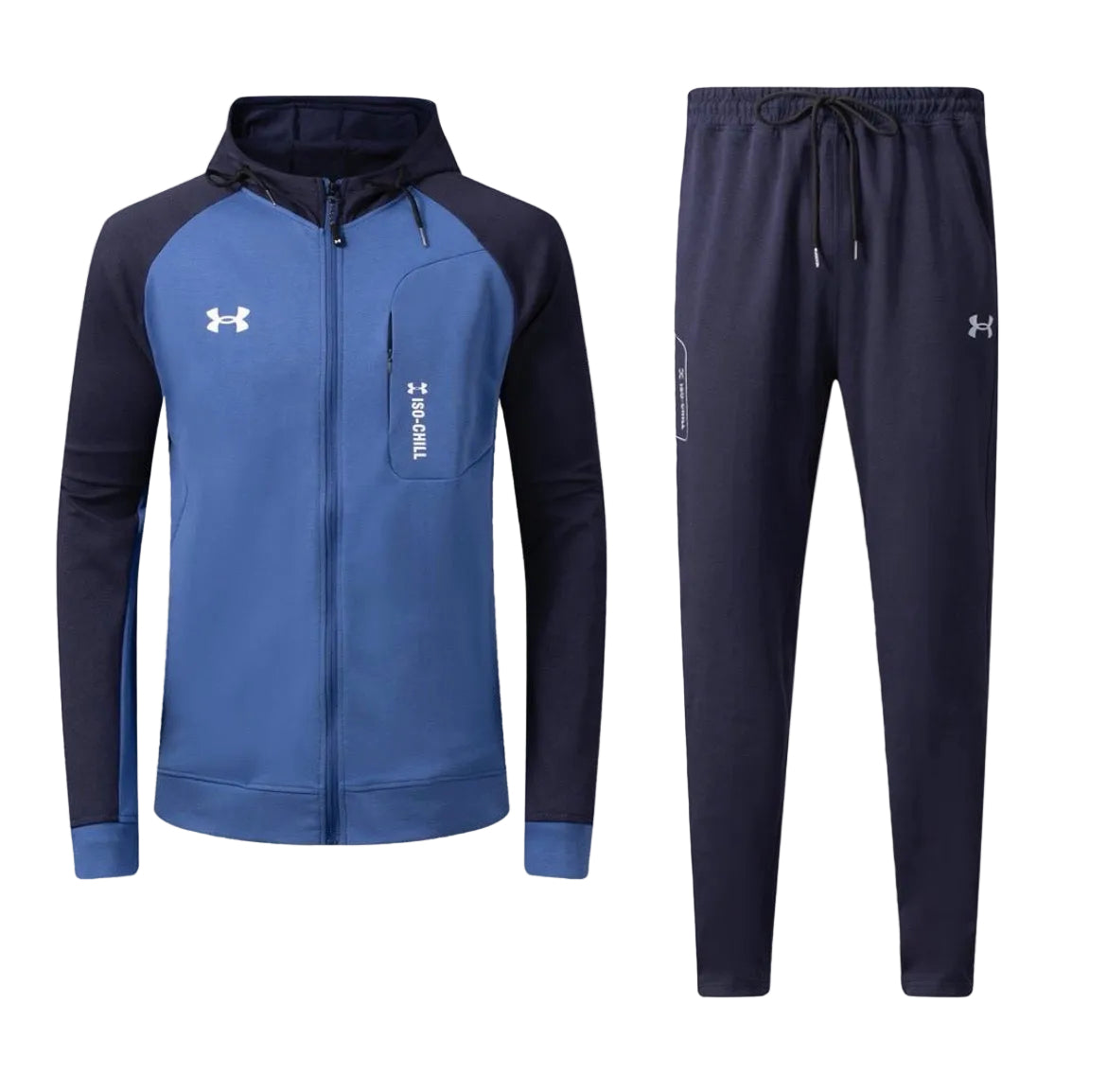 Ensemble survêtement Under Armour Bleu/Marine avec capuche (coton) ECMSUA09