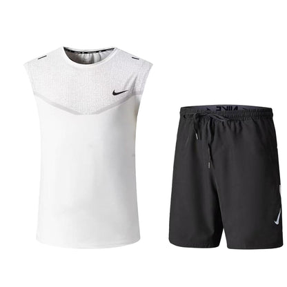 Ensemble de sport Débardeur avec short Nike (blanc/noir) MSEDSN02