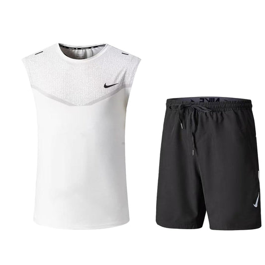 Ensemble de sport Débardeur avec short Nike (blanc/noir) MSEDSN02