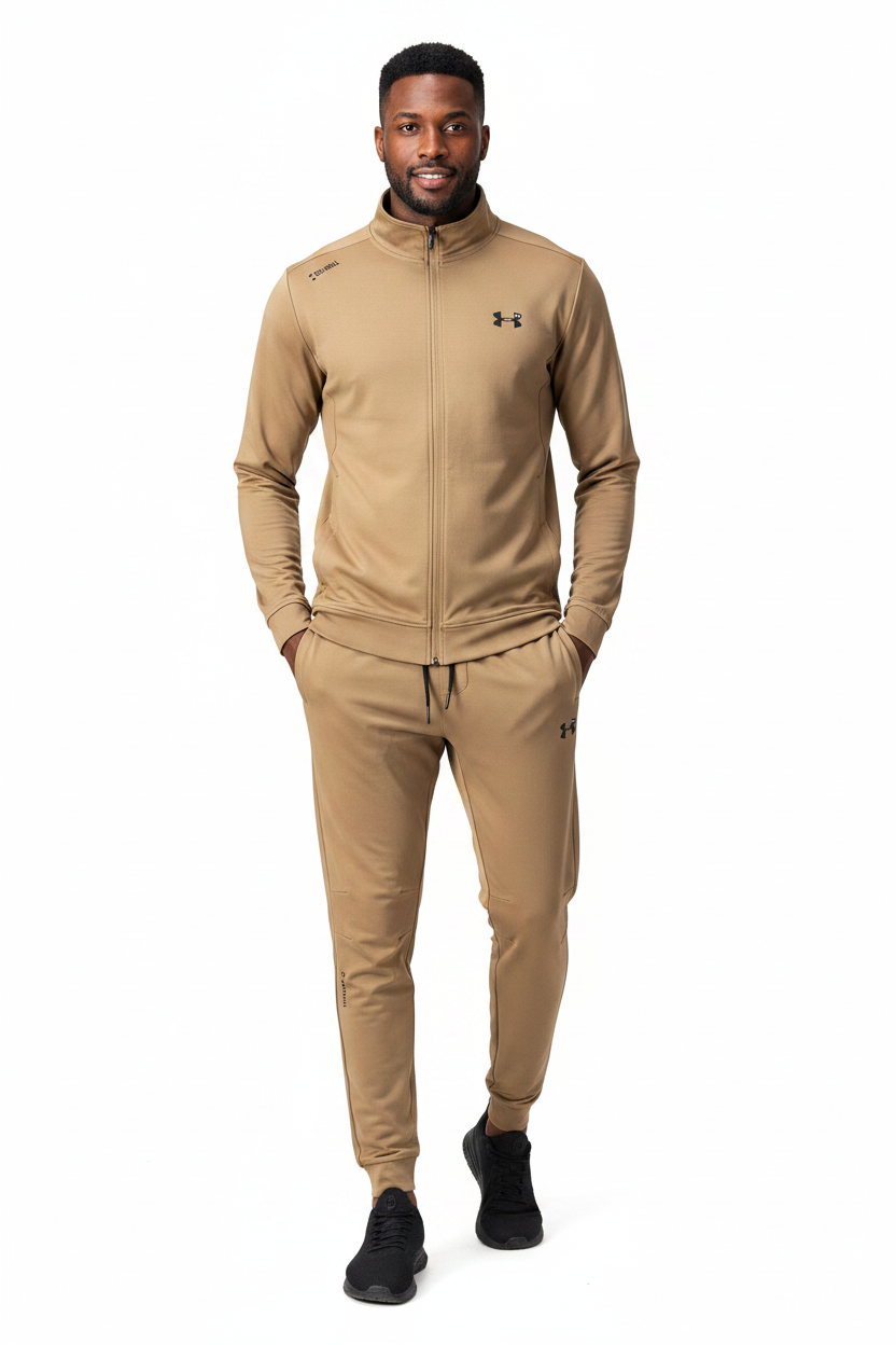 Ensemble Survêtement Classique UA Beige (coton leger) avec fermeture MSESUA02