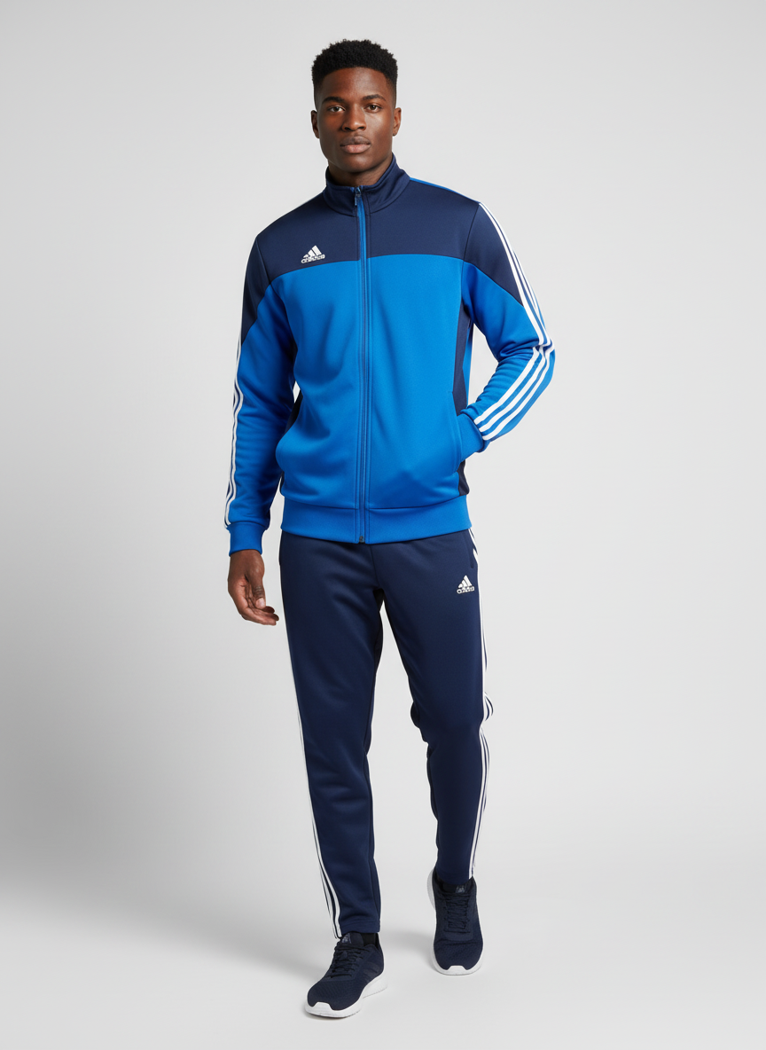 Ensemble Survêtement Loisir Adidas (Bleu) avec fermeture