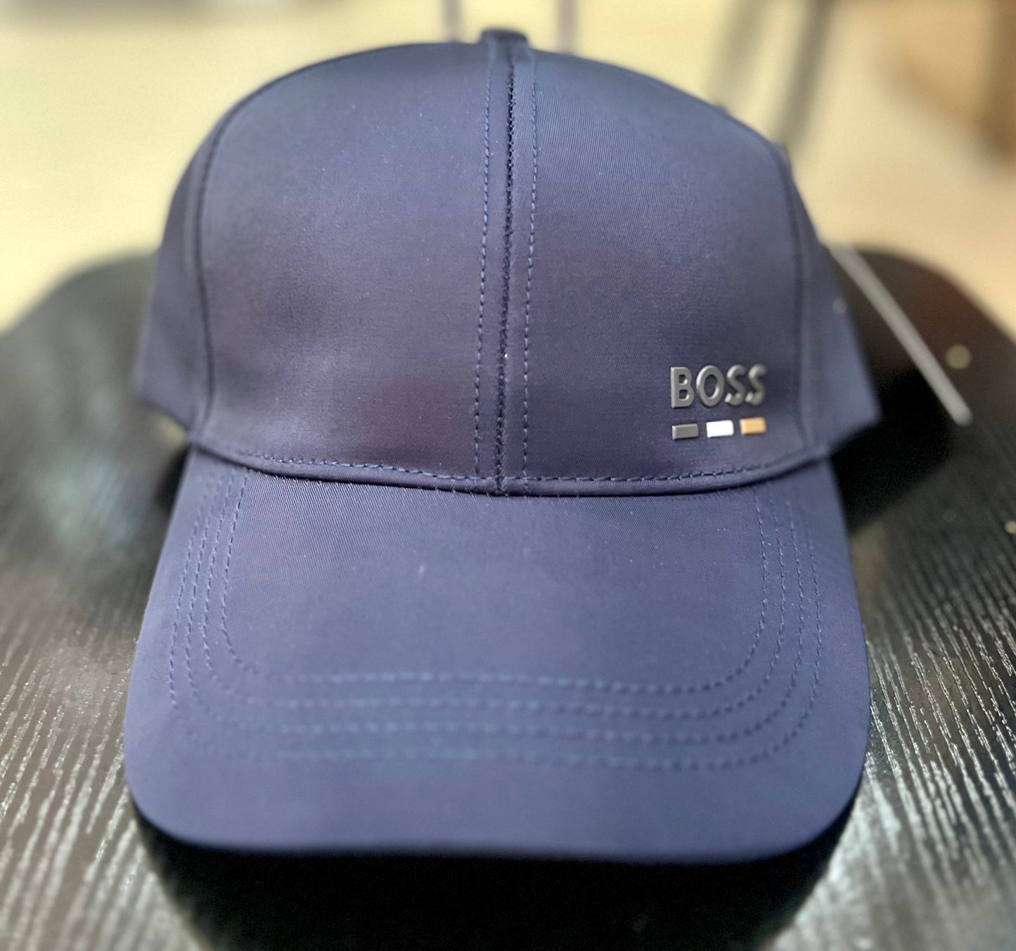 Casquette Boss Marine (tricolore) Ajustable – Logo Brodé | Unisexe