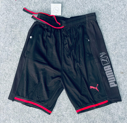 Short loisir Puma noir (bande Rouge) avec fermeture SSMSP08