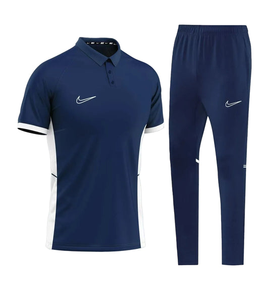 Ensemble T-shirt col roulé & Jogging Nike (Marine)– Style Sport Premium