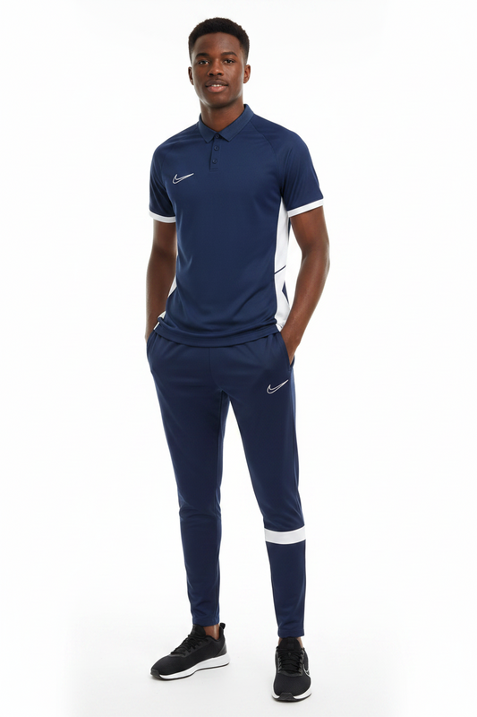 Ensemble T-shirt col roulé & Jogging Nike (Marine)– Style Sport Premium