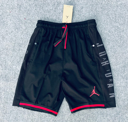 Short loisir Jordan noir (bande rouge) avec fermeture SSMSJ04
