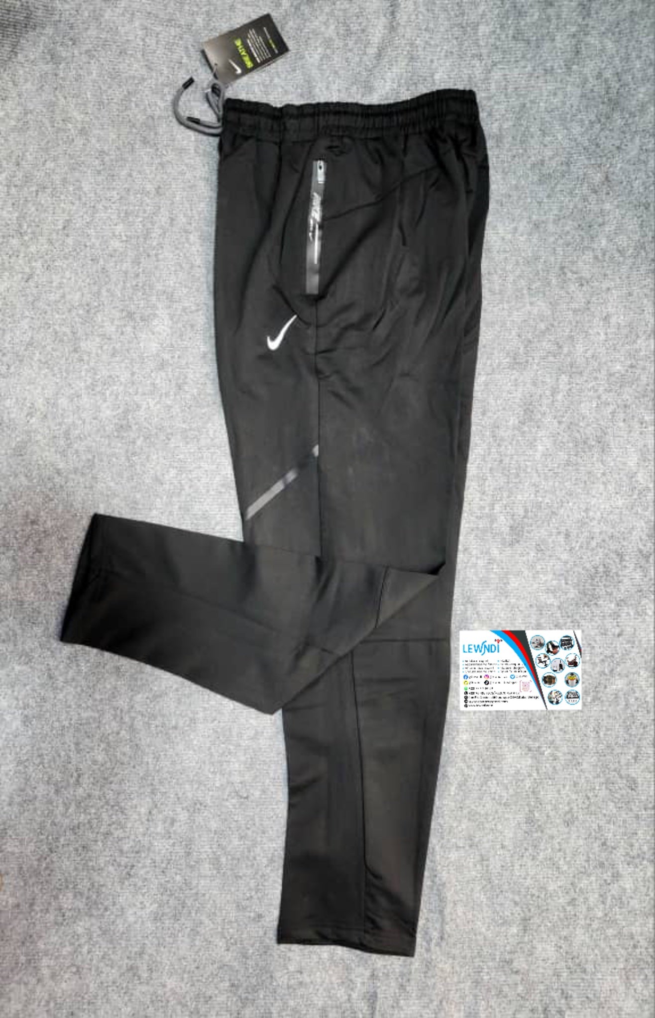 Pantalon jogging sport Nike (noir) avec fermeture TSPJ09