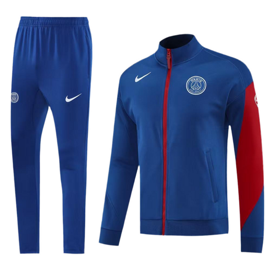 Ensemble Survêtement PSG Saison 2025-2026 (Bleu/Rouge) avec fermeture