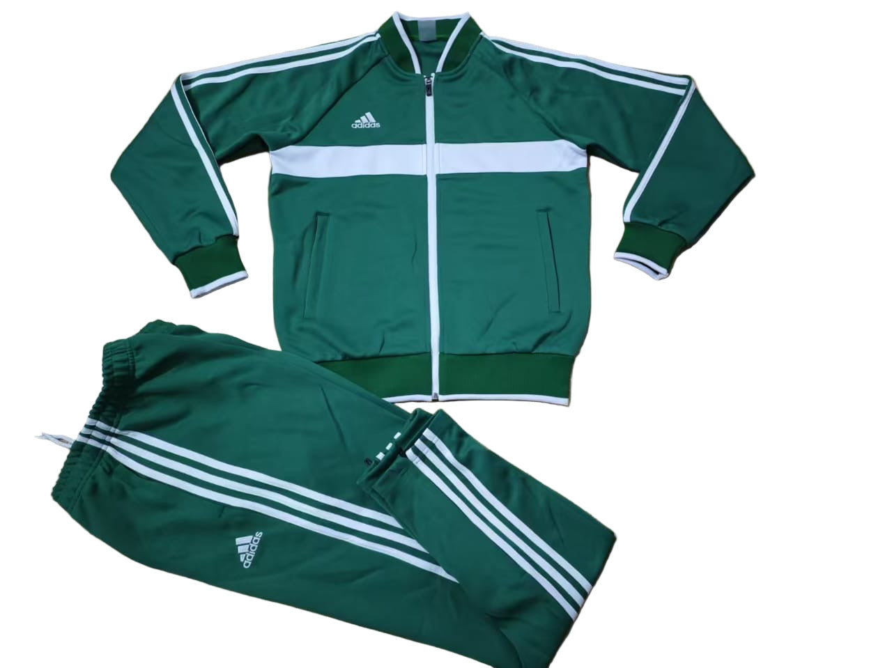 Ensemble Survêtement Loisir Adidas (vert/blanc) avec fermeture