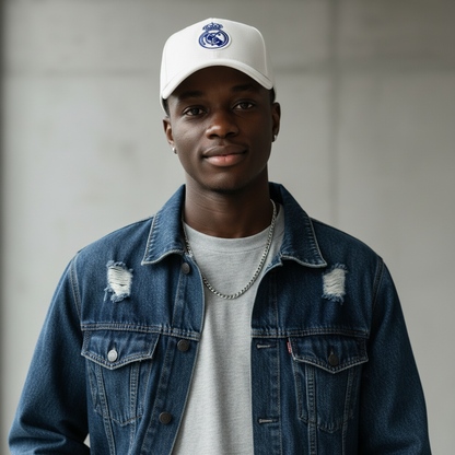 Casquette Real Madrid Blanche Ajustable – Logo Brodé | Unisexe