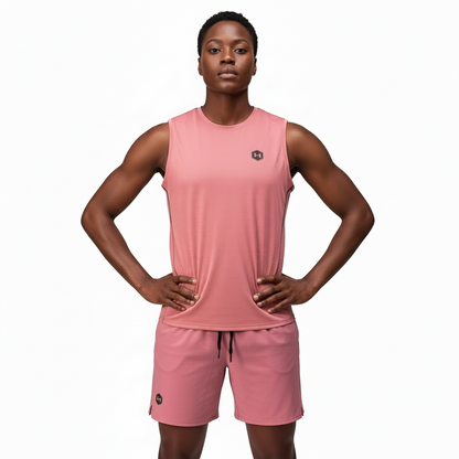 Ensemble de sport Débardeur avec short Under Armour (or rose) MSEDSUA07