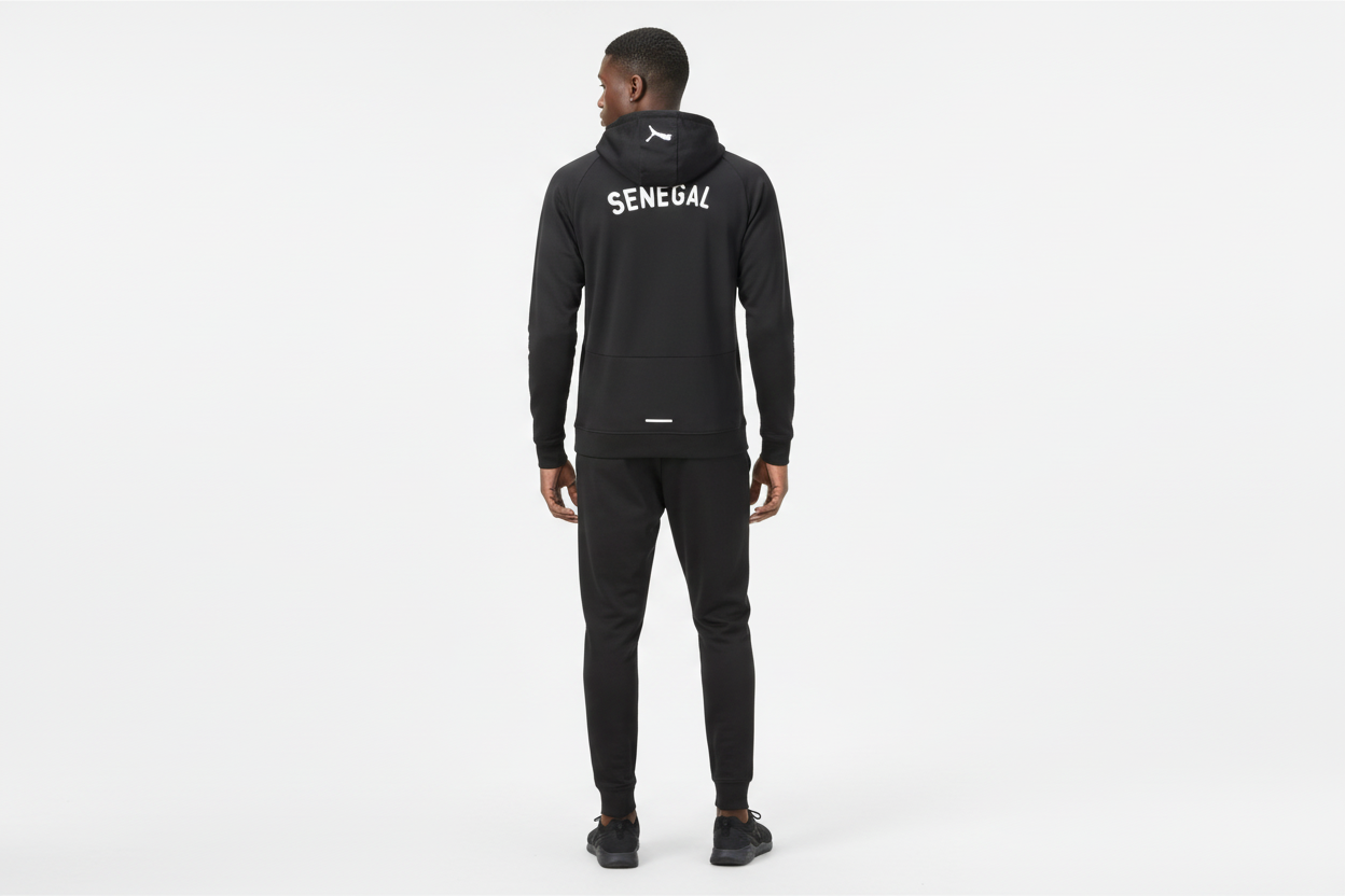 Ensemble Survêtement Senegal avec capuche (coton) (noir/noir) 2026 SMSSC02