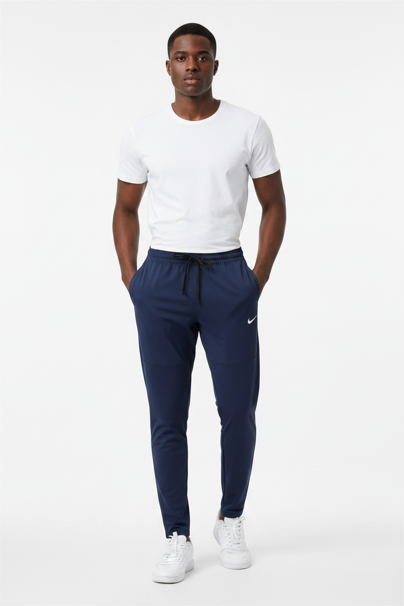 Pantalon jogging en coton avec fermeture – Confort & Style (Ni-ke) (Bleu et Noir disponible) PJCMSP01