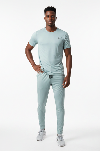 Ensemble Sport (NI-KE) – T-shirt & Pantalon Style Performance Vert TPESMSN07