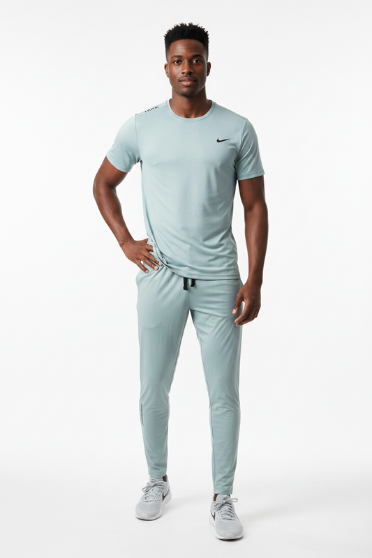Ensemble Sport (NI-KE) – T-shirt & Pantalon Style Performance Vert TPESMSN07