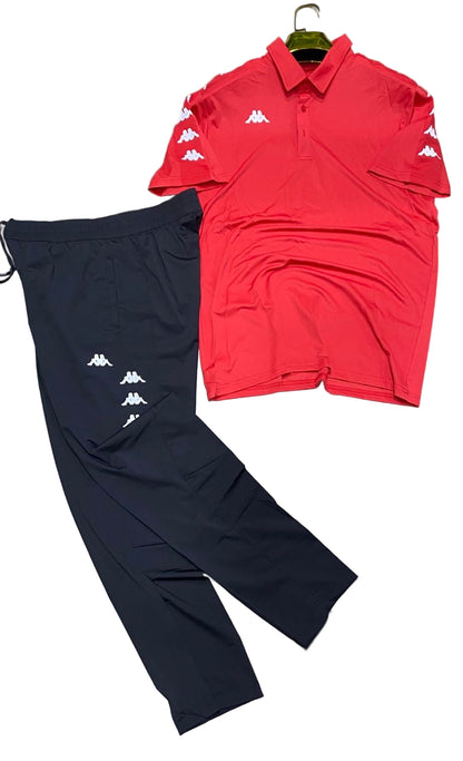 Ensemble Polo & Jogging Kappa (Rouge/Noir)– Style Sport Premium