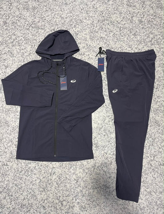 Ensemble Survêtement fitness Asics swoosh avec Capuche Gris