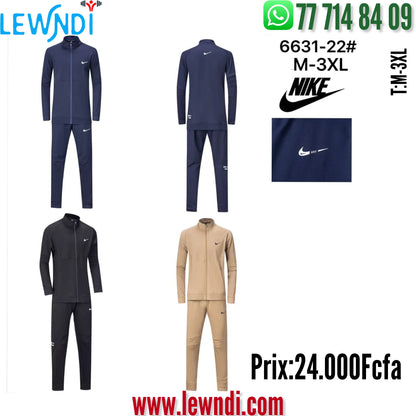 Ensemble Survêtement Classique Nike Noir (coton leger) avec fermeture MSESN04