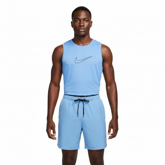 Ensemble de sport Débardeur avec short Nike swoosh (Bleu clair) MSEDSN12