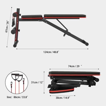 Banc de musculation réglable Ceramarble, banc d'entraînement de fitness avec 7 réglages du dos pour l'exercice complet du corps