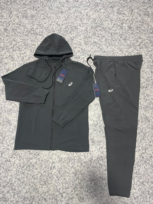 Ensemble Survêtement fitness Asics swoosh avec Capuche Gris foncé