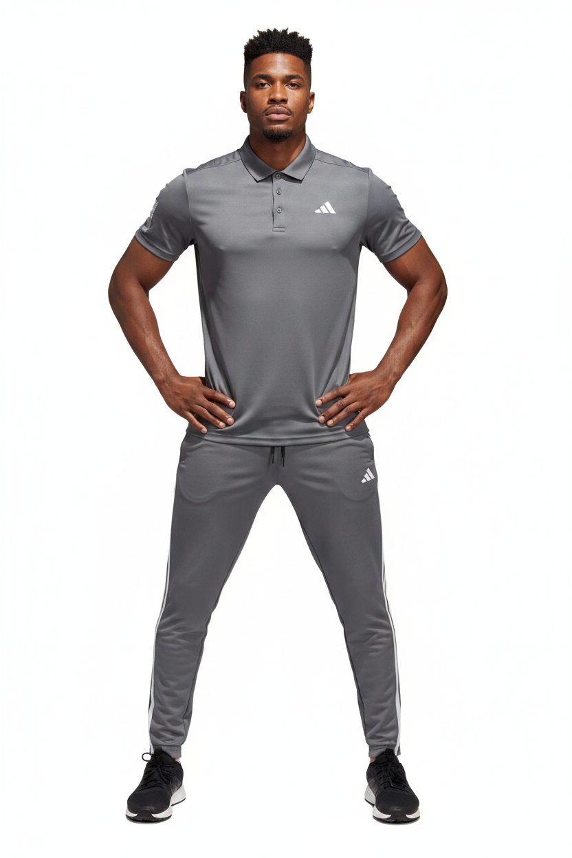 Ensemble col roulé Adidas avec pantalon jogging (Gris) ECPAMS06