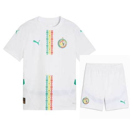 Ensemble Maillot Sénégal (Lions de la Teranga) pour Enfants Extérieur (blanc) 2025-2026