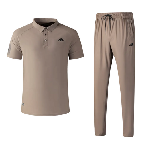 Ensemble col roulé Adidas avec pantalon jogging (Marron) ECPAMS02