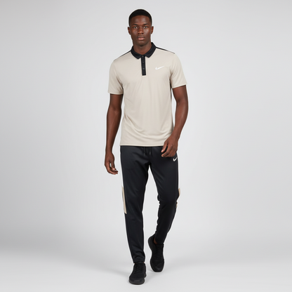 Ensemble t-shirt col roulé Nike avec pantalon jogging qualité dri-fit (Beige) TPMSN02