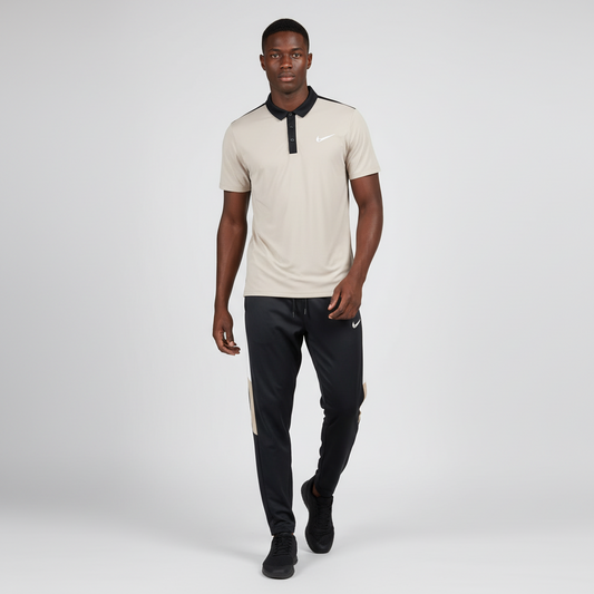 Ensemble t-shirt col roulé Nike avec pantalon jogging qualité dri-fit (Beige) TPMSN02