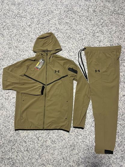 Ensemble Survêtement fitness UA avec Capuche (toile) Marron