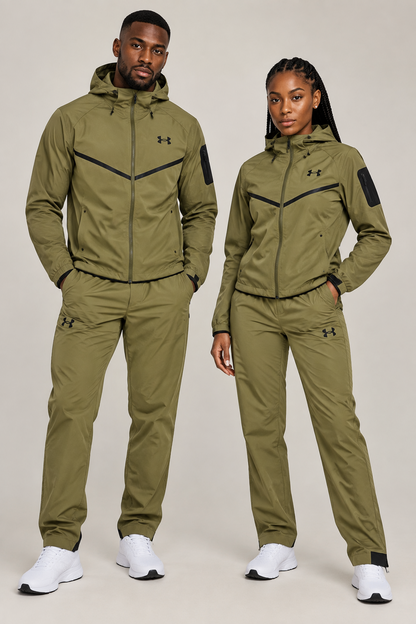 Ensemble Survêtement fitness UA avec Capuche (toile) Marron