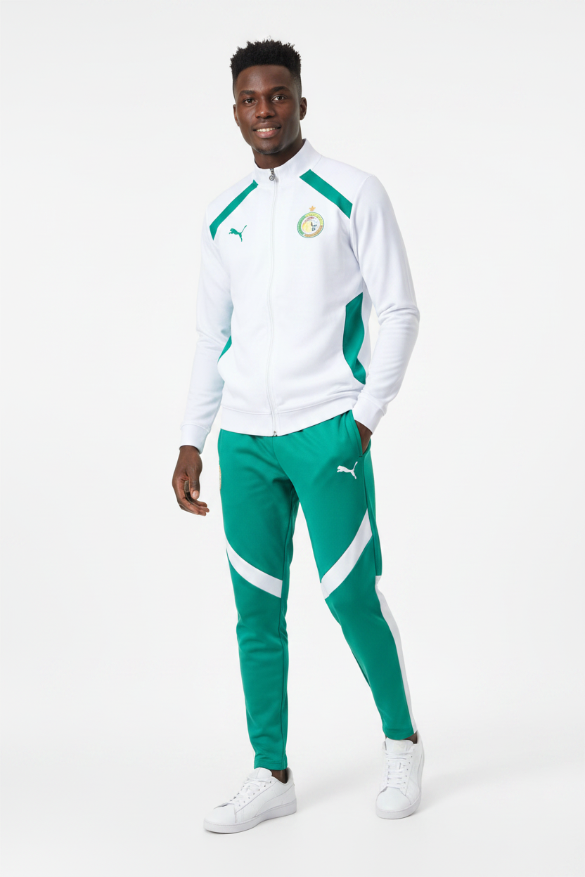 Ensemble Survêtement Senegal (blanc/vert) 2026 SMSSC06