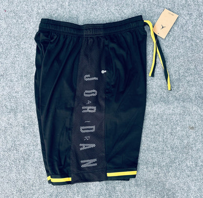Short loisir Jordan noir (bande jaune) avec fermeture SSMSJ05