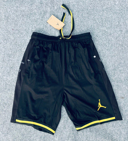 Short loisir Jordan noir (bande jaune) avec fermeture SSMSJ05