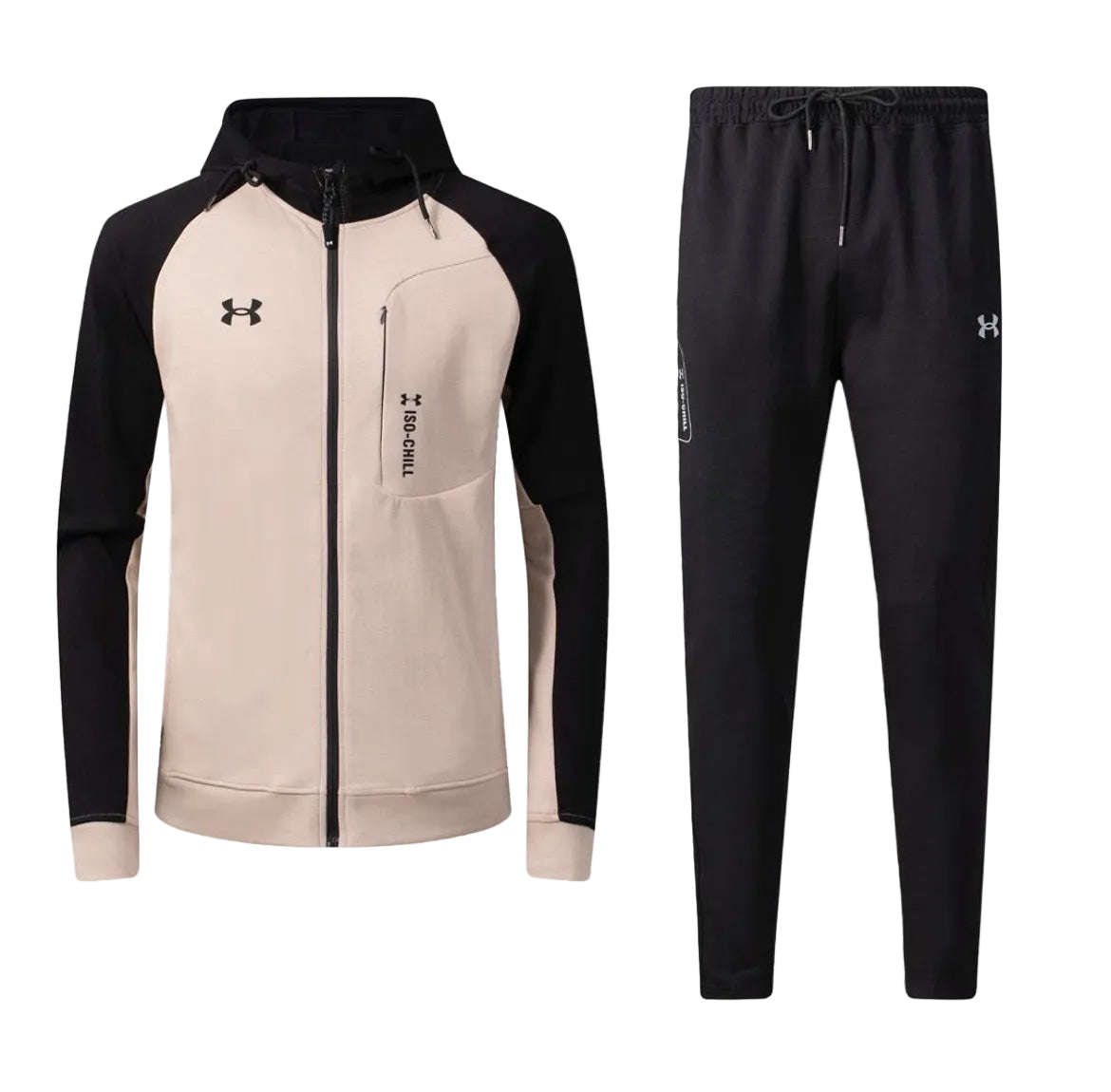Ensemble survêtement Under Armour Beige/Noir avec capuche (coton) ECMSUA08