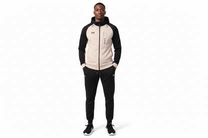 Ensemble survêtement Under Armour Beige/Noir avec capuche (coton) ECMSUA08