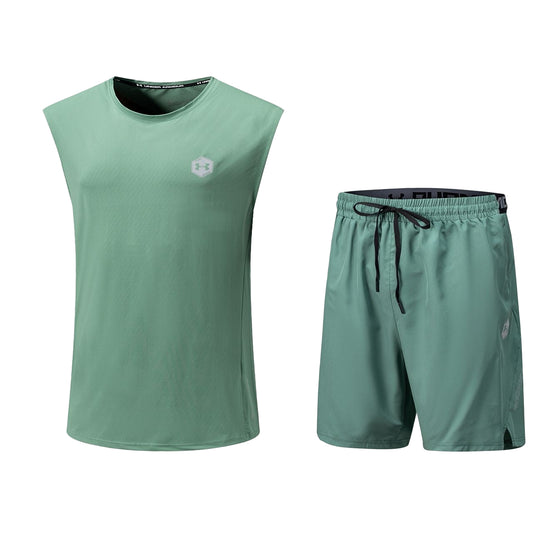Ensemble de sport Débardeur avec short Under Armour (Olive) MSEDSUA11