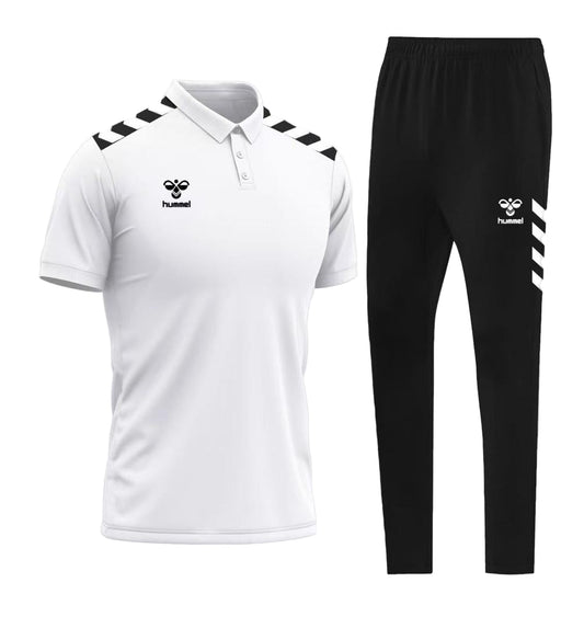 Ensemble Polo & Jogging Hummel (blanc/noir)– Style Sport Premium
