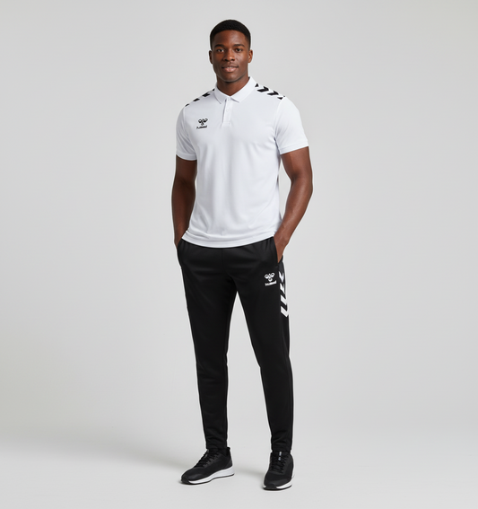 Ensemble Polo & Jogging Hummel (blanc/noir)– Style Sport Premium