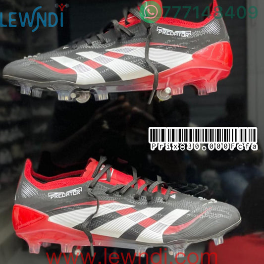 Crampons Adidas predator Noir/Rouge