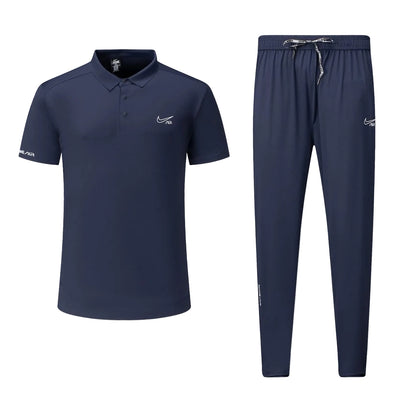 T-shirt col roule Ni-ke Air et pantalon jogging avec fermeture (Marine) TPJFMNS16
