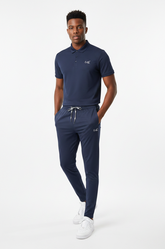 T-shirt col roule Ni-ke Air et pantalon jogging avec fermeture (Marine) TPJFMNS16