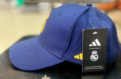 Casquette Real Madrid Bleu(Doré ) Ajustable – Logo Brodé | Unisexe