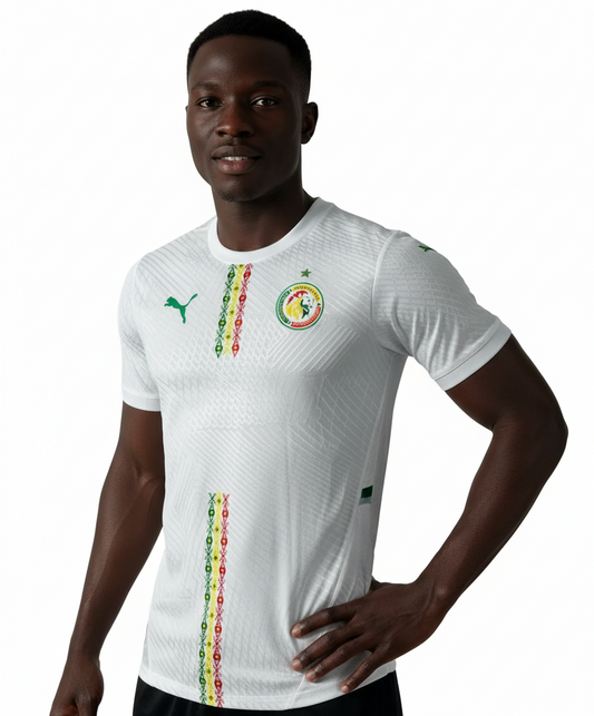Maillot officiel de l’équipe nationale du Sénégal (Lions de la Teranga) Domicile (blanc) 2025-2026
